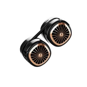 Yo Yo Fun Foldable Neck Fan (Color: BLACK)