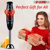 5 Core Handheld Blender, Electric Hand Blender 8-Speed 500W, Immersion Hand Held Blender Stick with Food Grade Stainless Steel Blades for Perfect Smoo